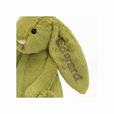 Jellycat Bashful Moss Bunny Medium Australia | 920381EGO